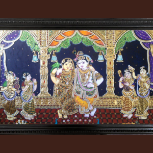 radha krishna tanjore painting