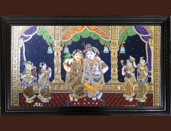 radha krishna tanjore painting