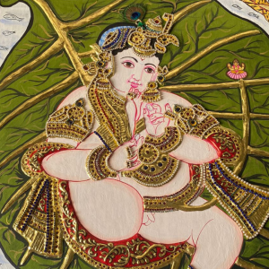 aalilai krishna tanjore painting