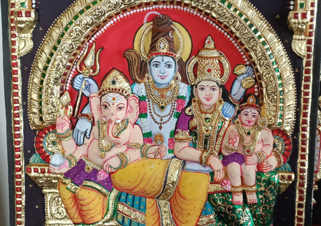 shivan tanjore painting