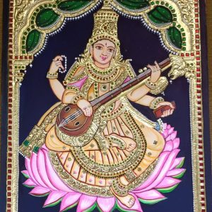 saraswathi tanjore painting