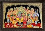 ram family tanjore painting